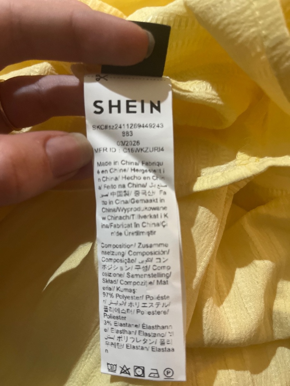 Yellow Ruffle Hem Dress - Picture 3 of 4